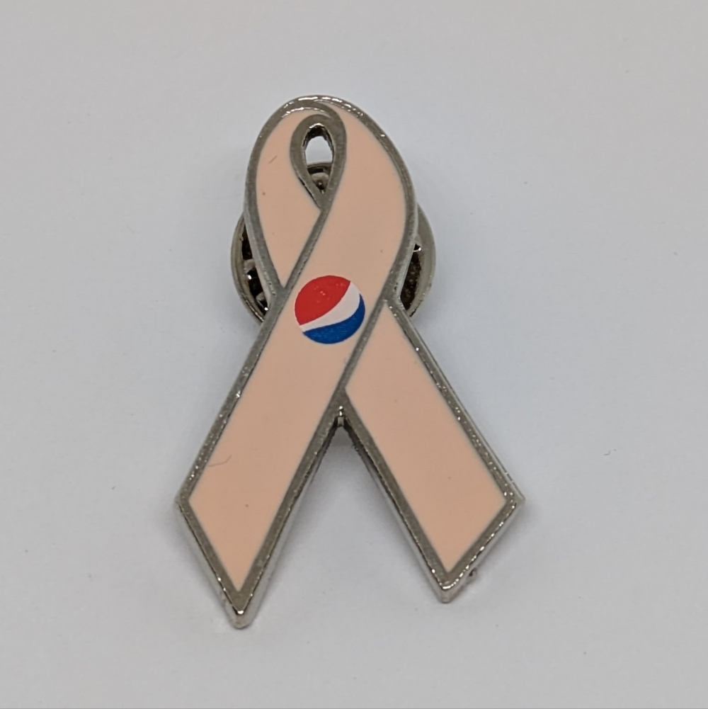 Pepsi Pink Ribbon Lapel Pin Breast Cancer Awareness Hat Pin PepsiCo